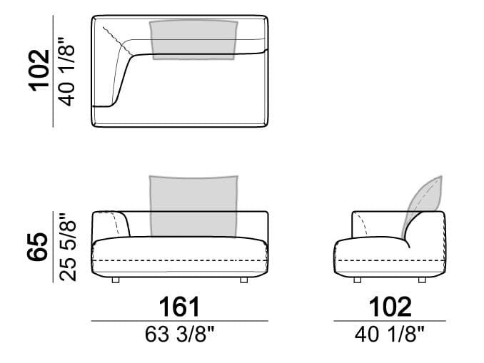3-местный тканевый секционный диван Arketipo Starman ARCH-00099910 - Вид №14