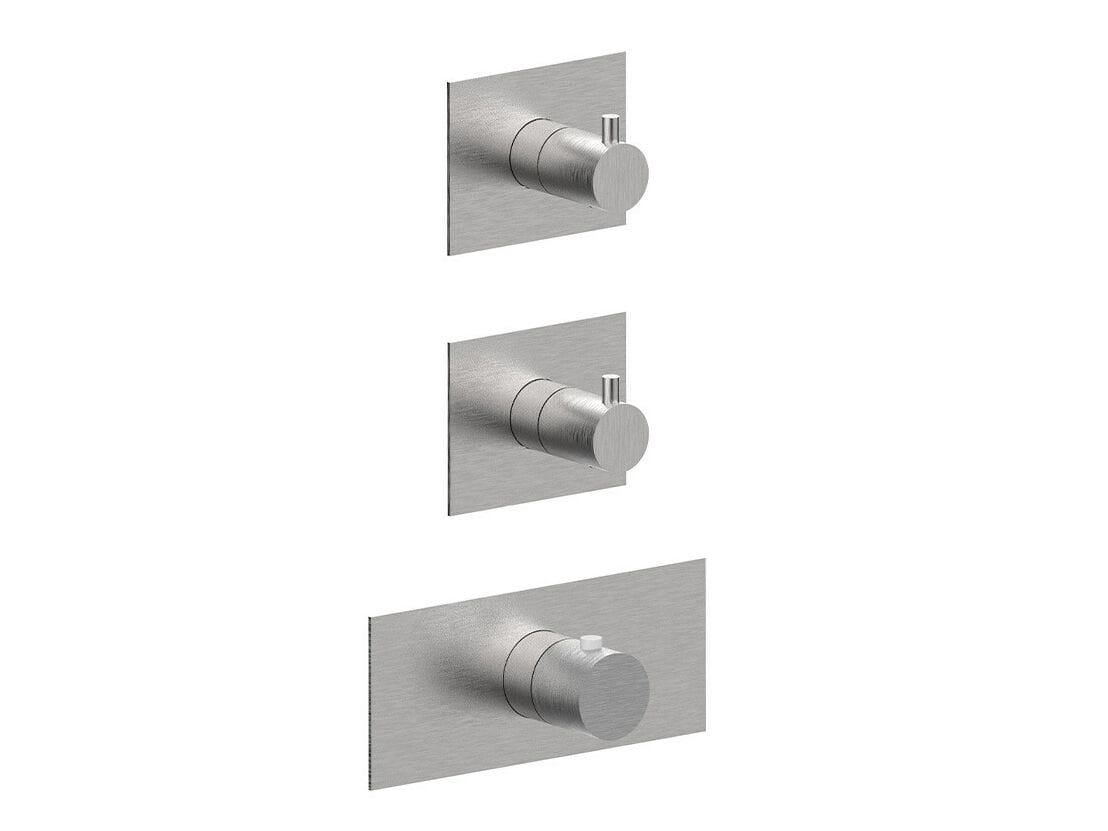 Нержавеющая сталь 3 отверстия термостатический смеситель для душа Rubinetterie Frattini Pepe XL 316 ARCH-00014182