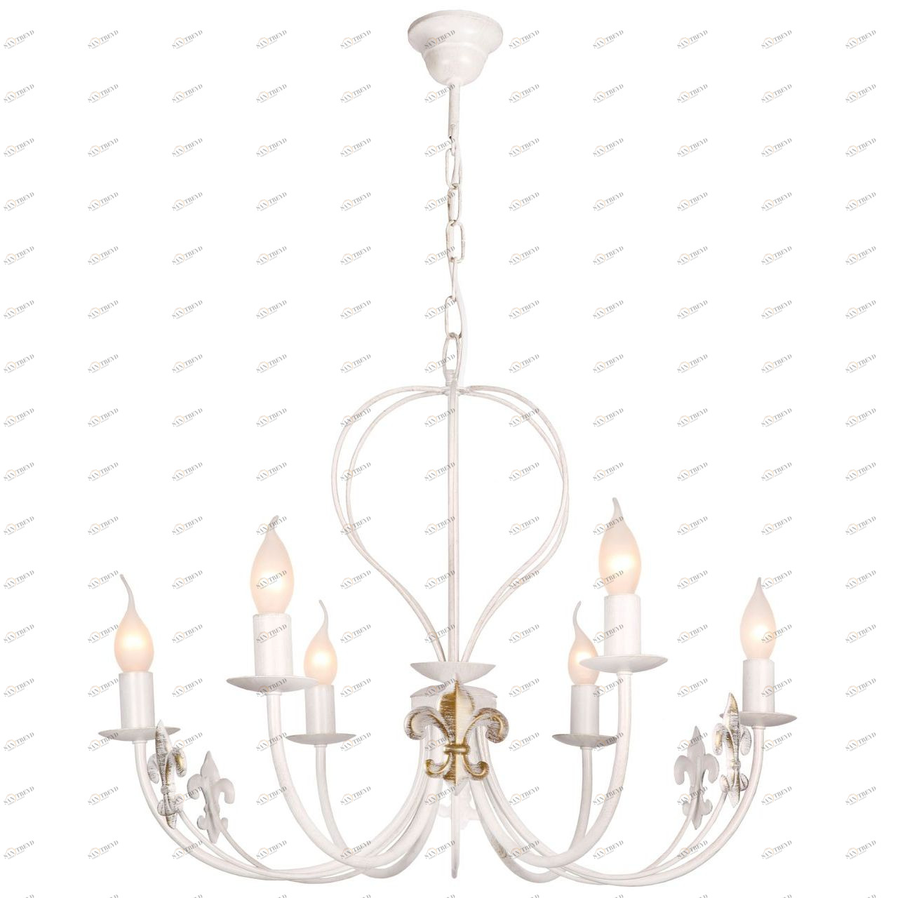 Люстра дизайнерская Ahemjust белая 10196-6L SUPERNW СВЕЧИ 056822 Белый 