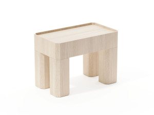 Деревянный прямоугольный журнальный столик