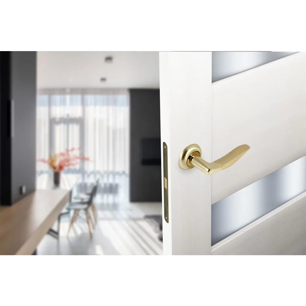 Дверные ручки EDSON EDS-34H-R1 золотые для межкомнатных дверей 85170618 STLM-0059417 - Вид №5