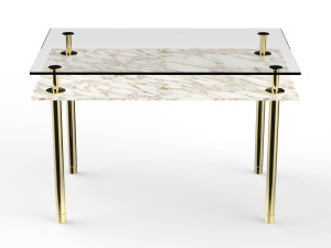 Прямоугольный мраморный стол