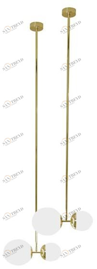 Roche Bobois Светодиодная подвесная лампа из латуни и стекла sun-id-1395742
