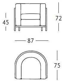 Zanotta Мягкое кресло со съемным чехлом Onda sun-id-1515176 - Вид №3
