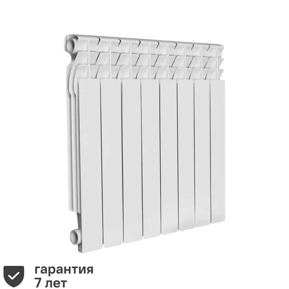 Радиатор секционный Oasis Aluminium 500/70 8 секций боковое подключение алюминий белый STLM-2193379