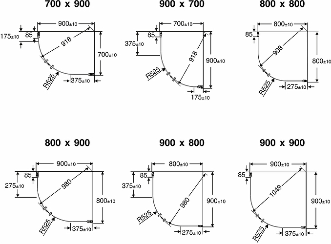 500.977.00.5 IDO Showerama 10-4 душевая стенка для круглого углового душа, IDO Showerama 10-4, матовые профили / матовое стекло, 800x800 мм  - Вид №4