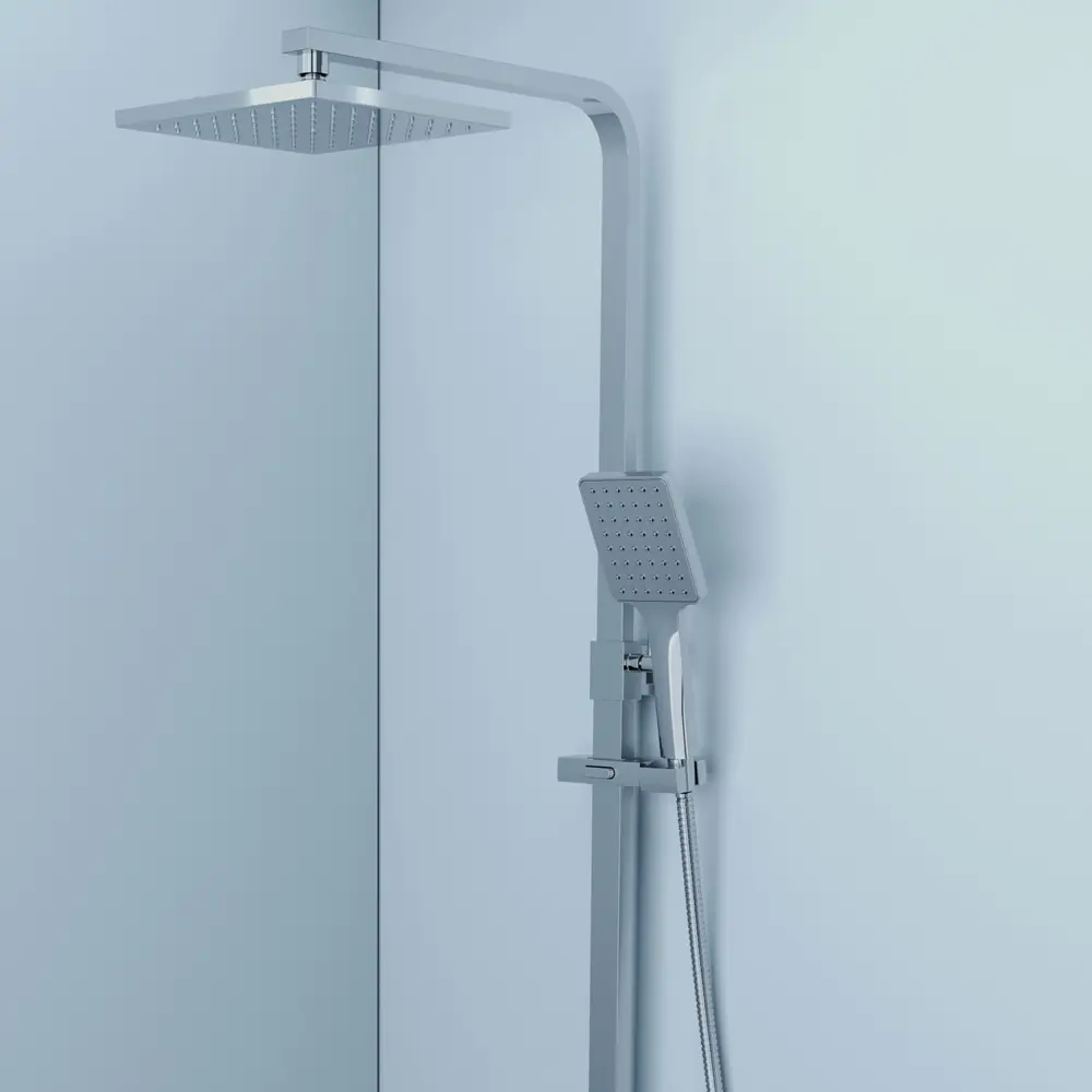 Душевая стойка Iddis Frame со смесителем 1 режим цвет хром STLM-2070763 - Вид №7