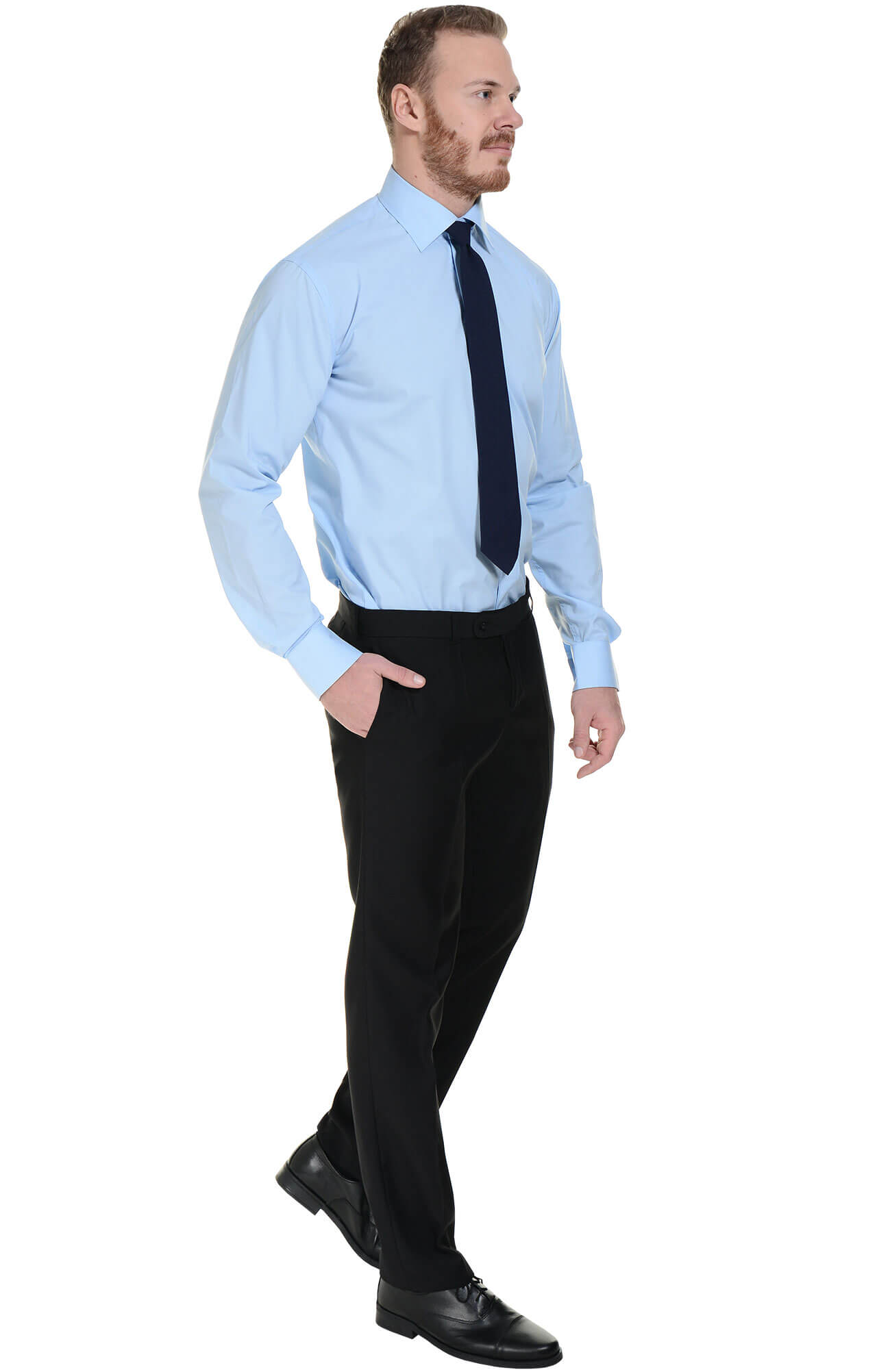 60318 Галстук на резинке темно-синий  Офисная одежда  размер Спецодежда  - Вид №1