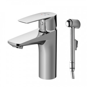 F90A03000 смеситель для умывальника с гиг.душем излив 99 мм хром шт AM.PM Gem