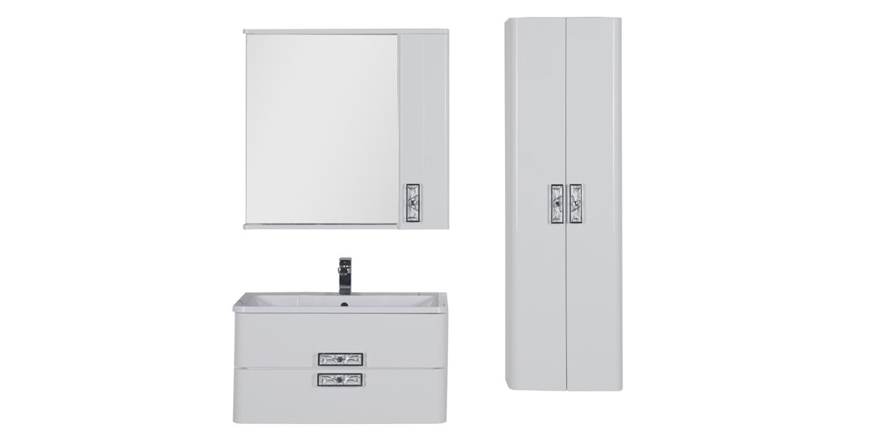 Комплект мебели Aquanet Паллада 90 белый 00175460 - Вид №1