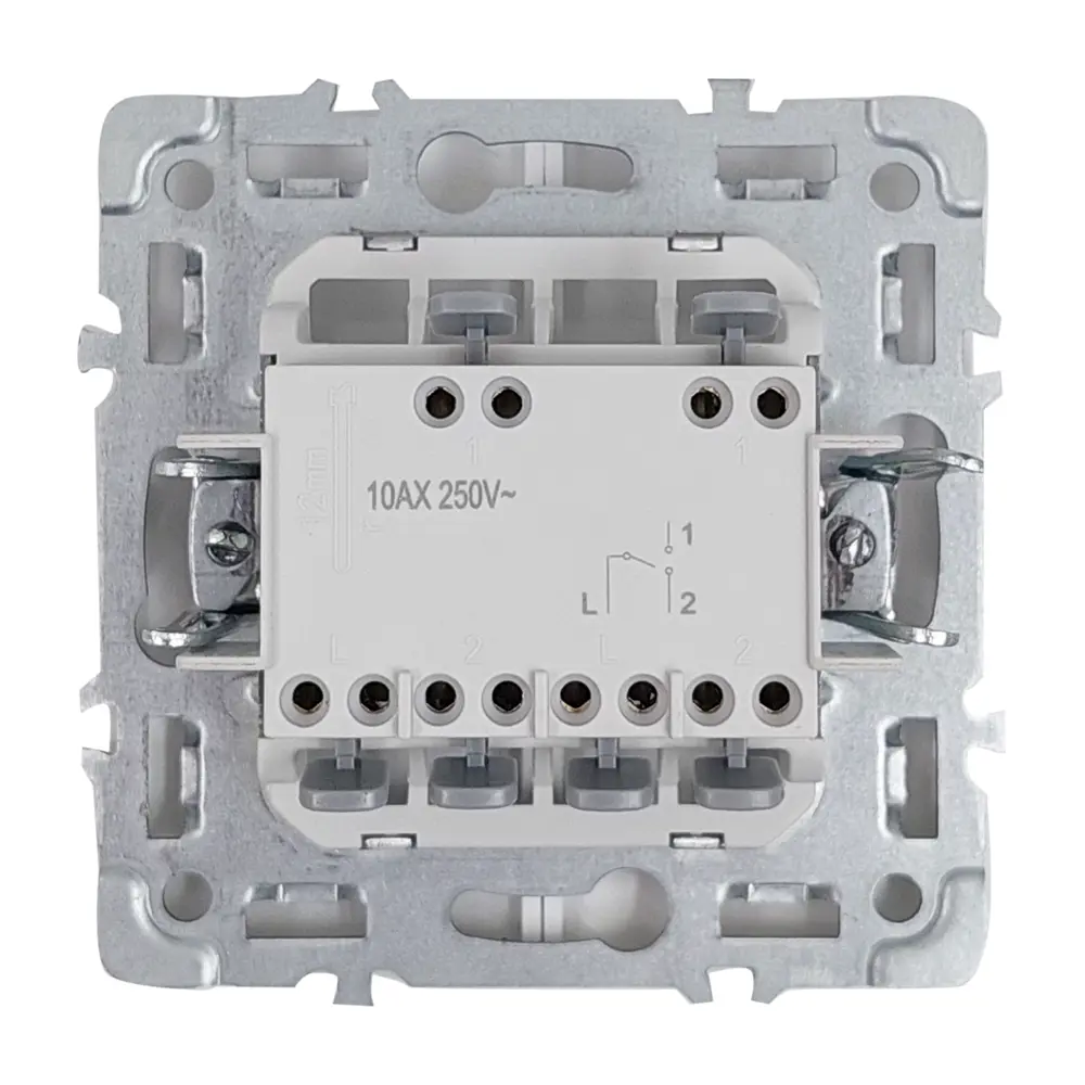 Встраиваемый переключатель Mirkl Grace 2-клавишный белый 89393868 STLM-1458655 - Вид №1