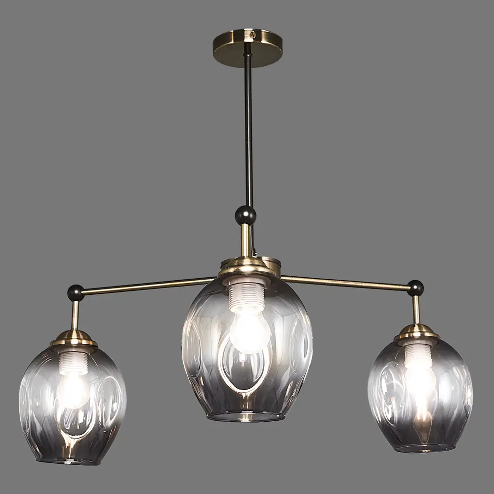 Люстра подвесная Riora L1175, 3 лампы, 8 м², цвет бронза LAMPLANDIA STLM-2128593 - Вид №3