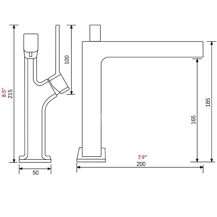 Однорычажный смеситель для раковины Fontana Showers блеск ARCH-00060169 - Вид №20