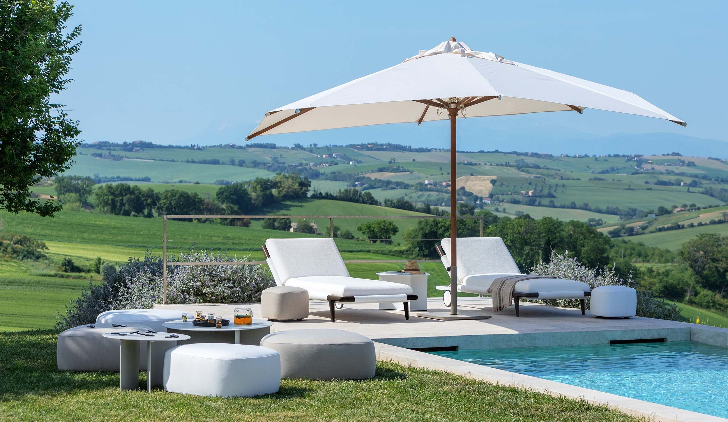 Садовая кровать с откидывающейся спинкой в ироко Flou Гауди ARCH-00148508 - Вид №5