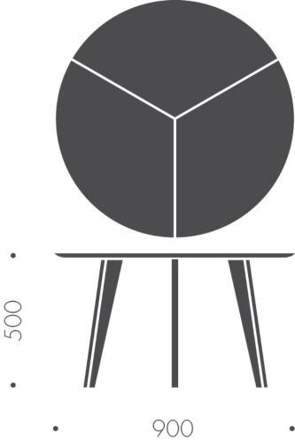 Heavens Высокий круглый журнальный столик из лакированного дуба Mitau sun-id-1422841 - Вид №2