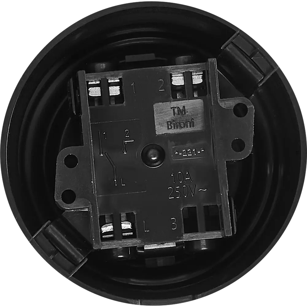 Выключатель накладной Electraline 1 клавиша цвет проходной черный 84229201 STLM-2043692 Ретро - Вид №1
