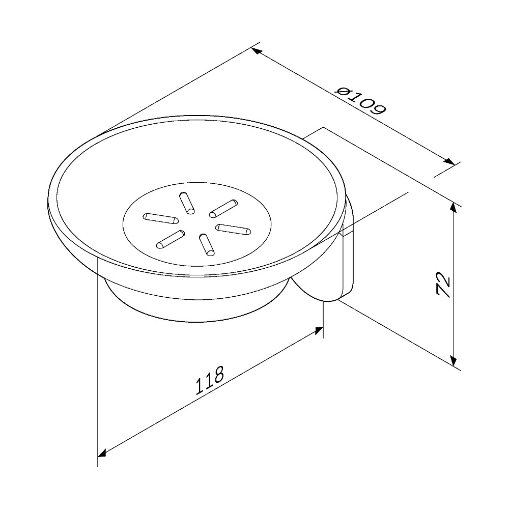 A8434222 Стеклянная мыльница с настенным держателем AM.PM X-Joy  - Вид №8