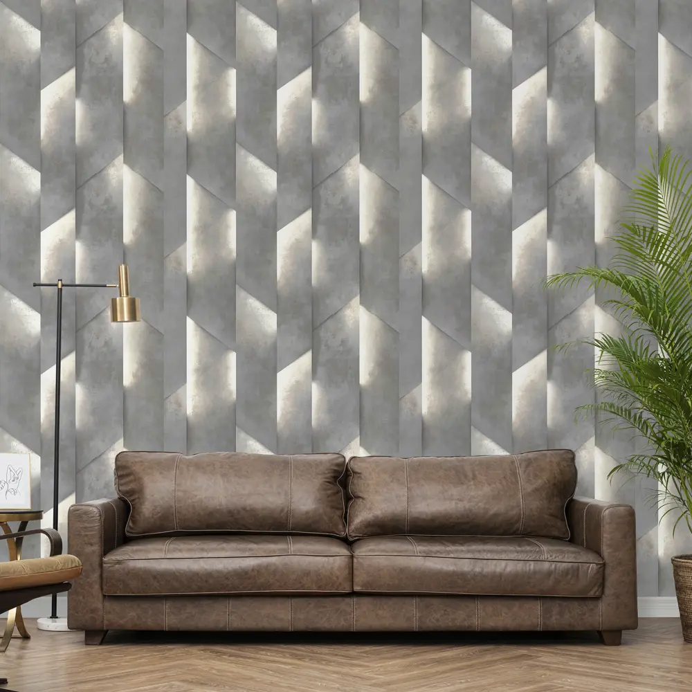 АСПЕКТ РУ Обои Лас-Вегас графитовые с рельефной геометрией 89427228 STLM-1562995 - Вид №2