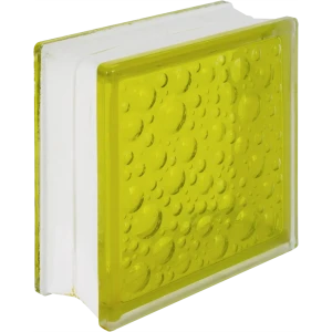 Стеклоблок Богема Савона цвет ярко-жёлтый