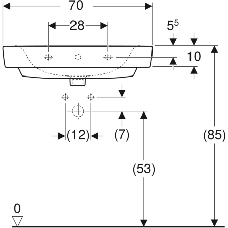 501.729.00.1 Накладная раковина Geberit Renova Plan Geberit  - Вид №35