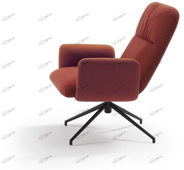 Sancal Кресло на козелке из ткани с подлокотниками Elle sun-id-1488033