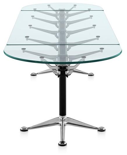 Herman Miller Раздвижной овальный стол для переговоров из алюминия и стекла Burdick sun-id-1352413 - Вид №2