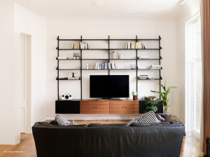 Модульный алюминиевый книжный шкаф