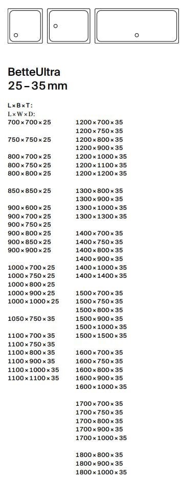 Эмалированная стальная квадратная напольная проволока для душа Bette BETTEULTRA ARCH-00089770 - Вид №8