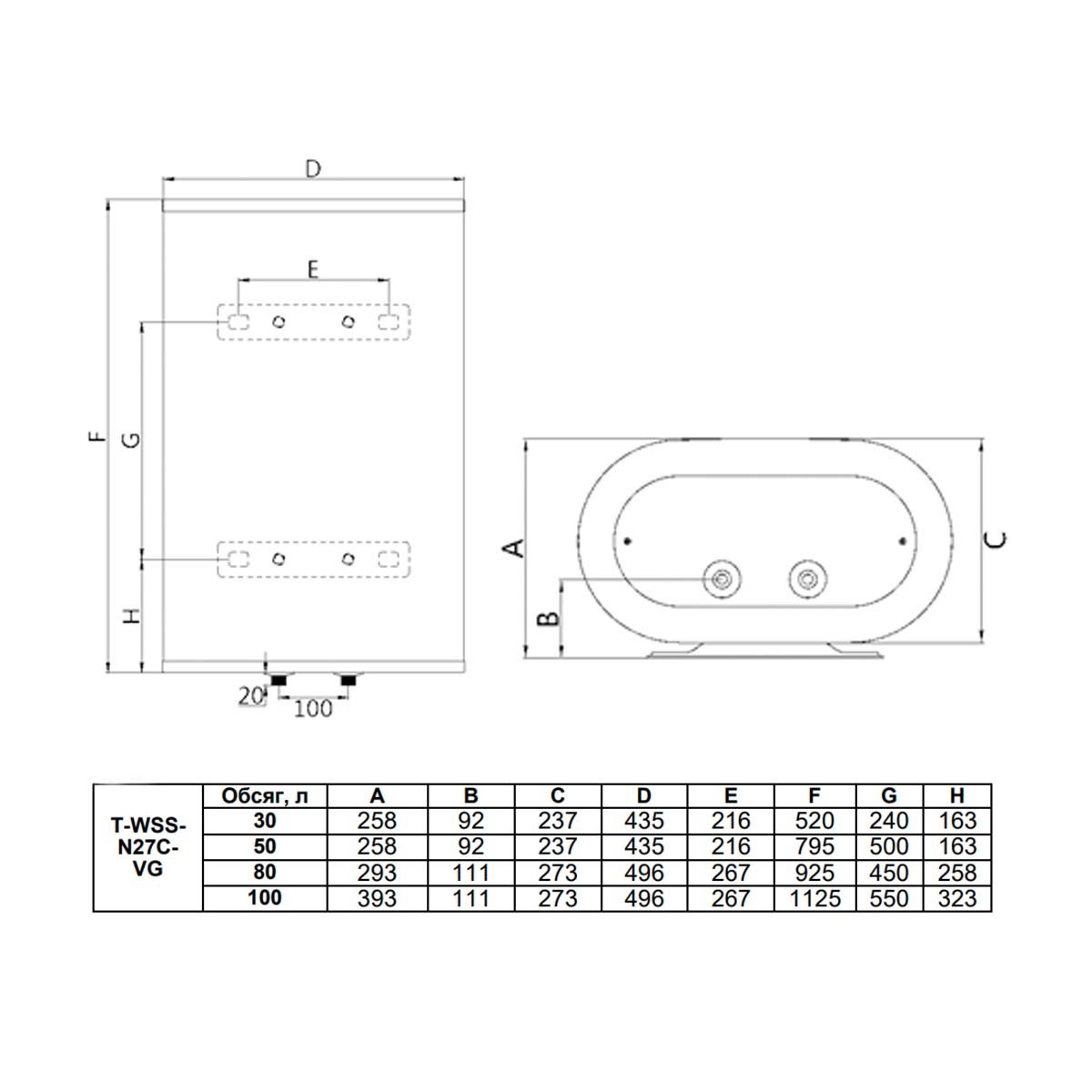 5307810 Водонагреватель электрический Timberk T-WSS100-N27C-VG STDN-0018554 - Вид №10