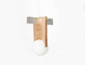 Pascal & Philippe Подвесной светильник со структурой из дерева и алюминия Juliette