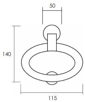 Pasini Дверной молоток из латуни  3687  - Вид №1
