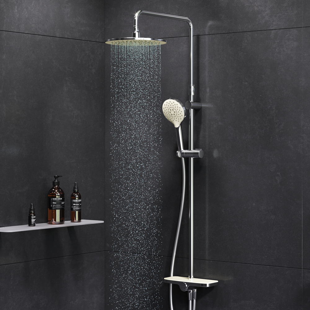 F0780200 душ.система: верхн.душ 250мм ручной душ 120 мм 3 функции душ.штанга 1030-1460 мм AM.PM Like - Вид №1