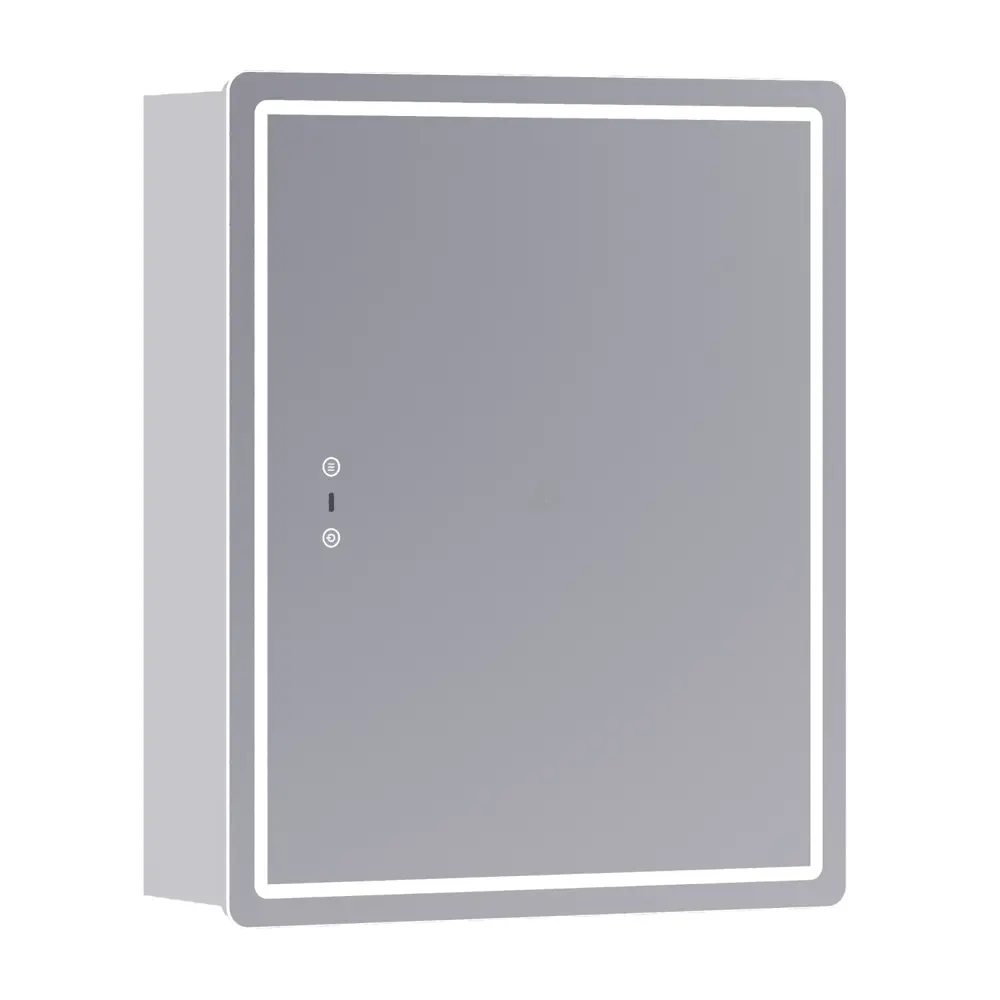 Шкаф для ванной комнаты с зеркалом Vigo Bloss 49.7x60x17 см с подсветкой 89446219 STLM-2171016 - Вид №5