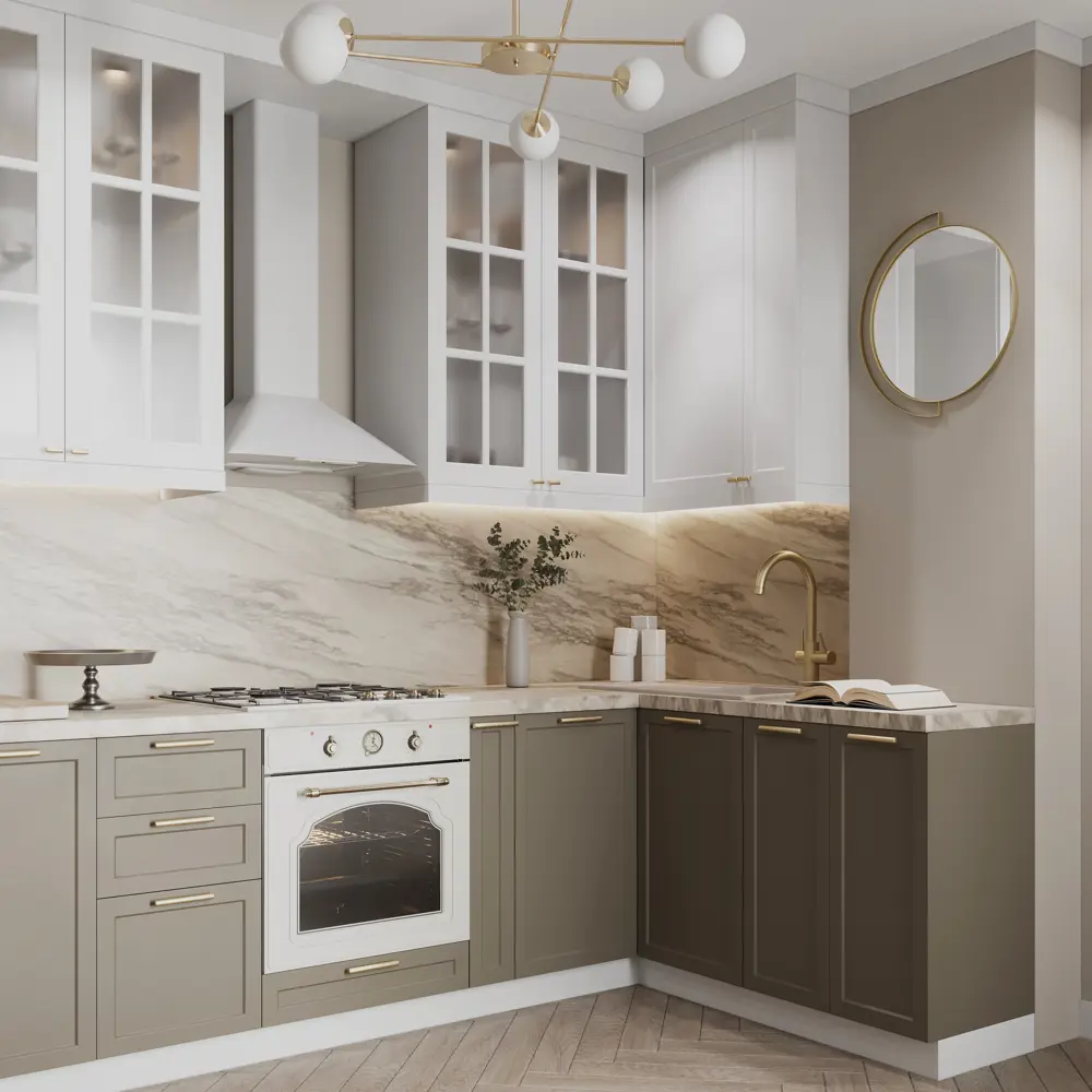 Фасад кухонный DELINIA ID Ньюпорт 59.7×38.1 см матовый белый с филенкой 82010386 STLM-0885356 - Вид №12