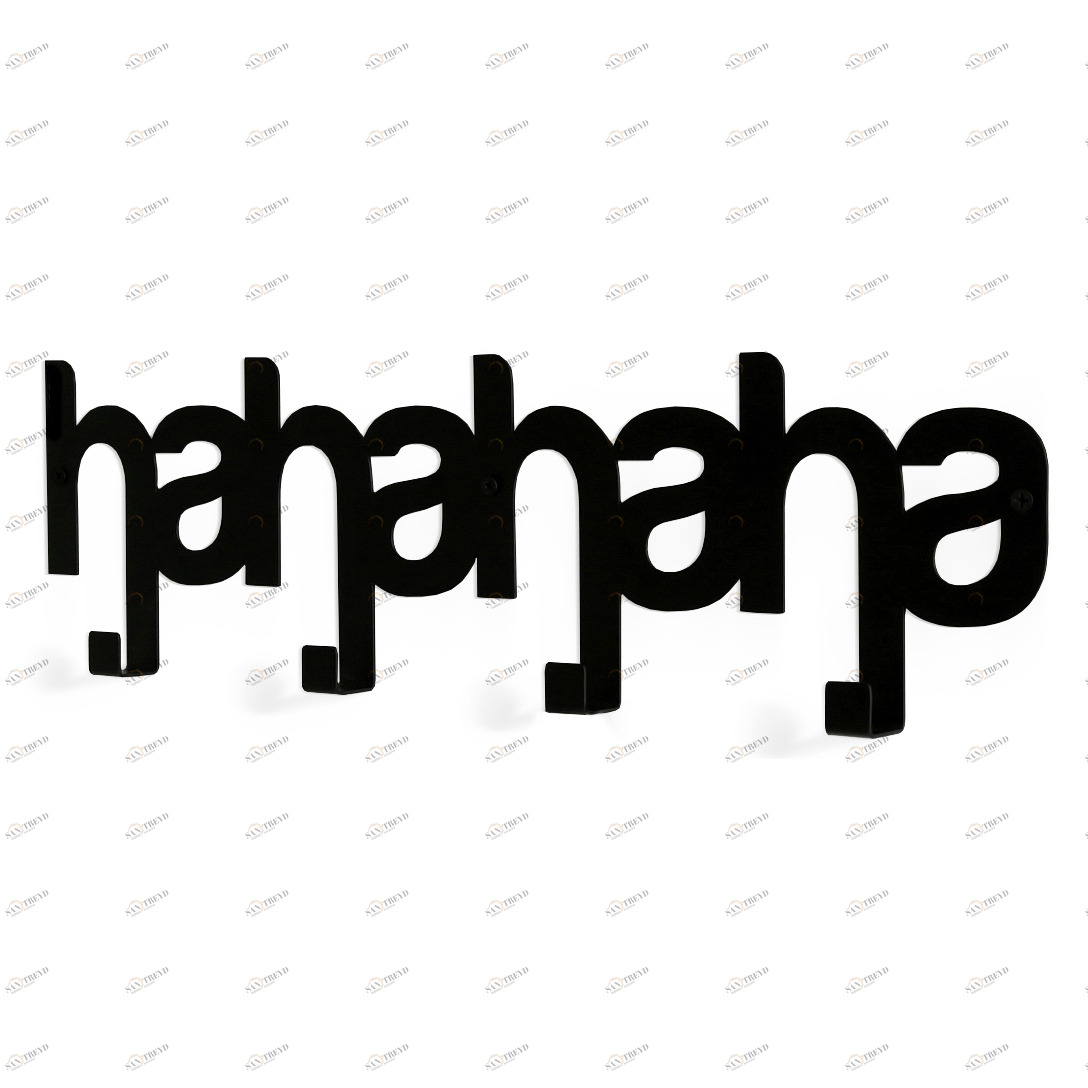 Вешалка "HAHAHA" черная BONESSI ДИЗАЙНЕРСКИЕ 132411 Черный 