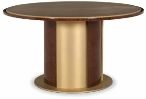 Stylish Club Круглый обеденный стол из эвкалипта и мрамора Kensington Scf.k11