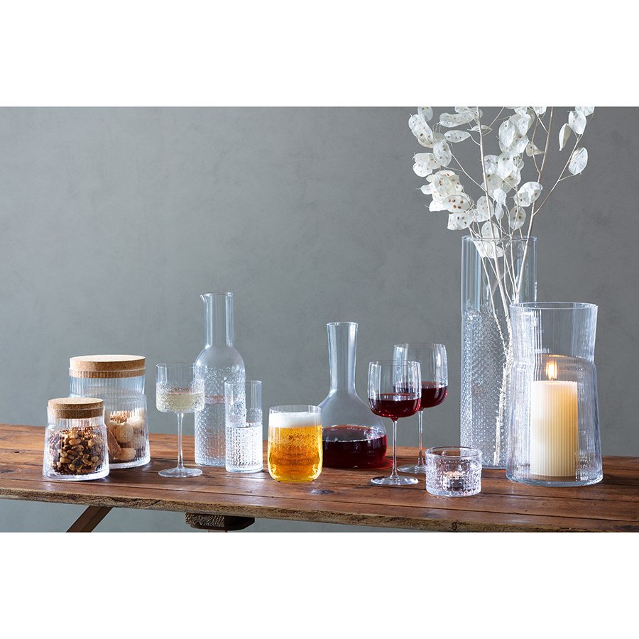 Ваза стеклянная прозрачная 25 см Wicker LSA INTERNATIONAL - 00-3894923 Прозрачный  - Вид №1