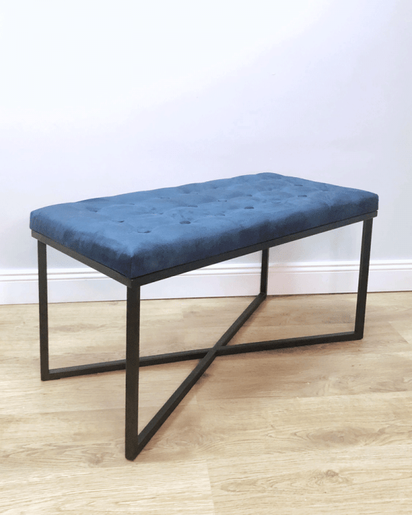 Банкетка "Сапфир" на черном основании FOR MISS ДИЗАЙНЕРСКИЕ 263975 Черный;синий  - Вид №4