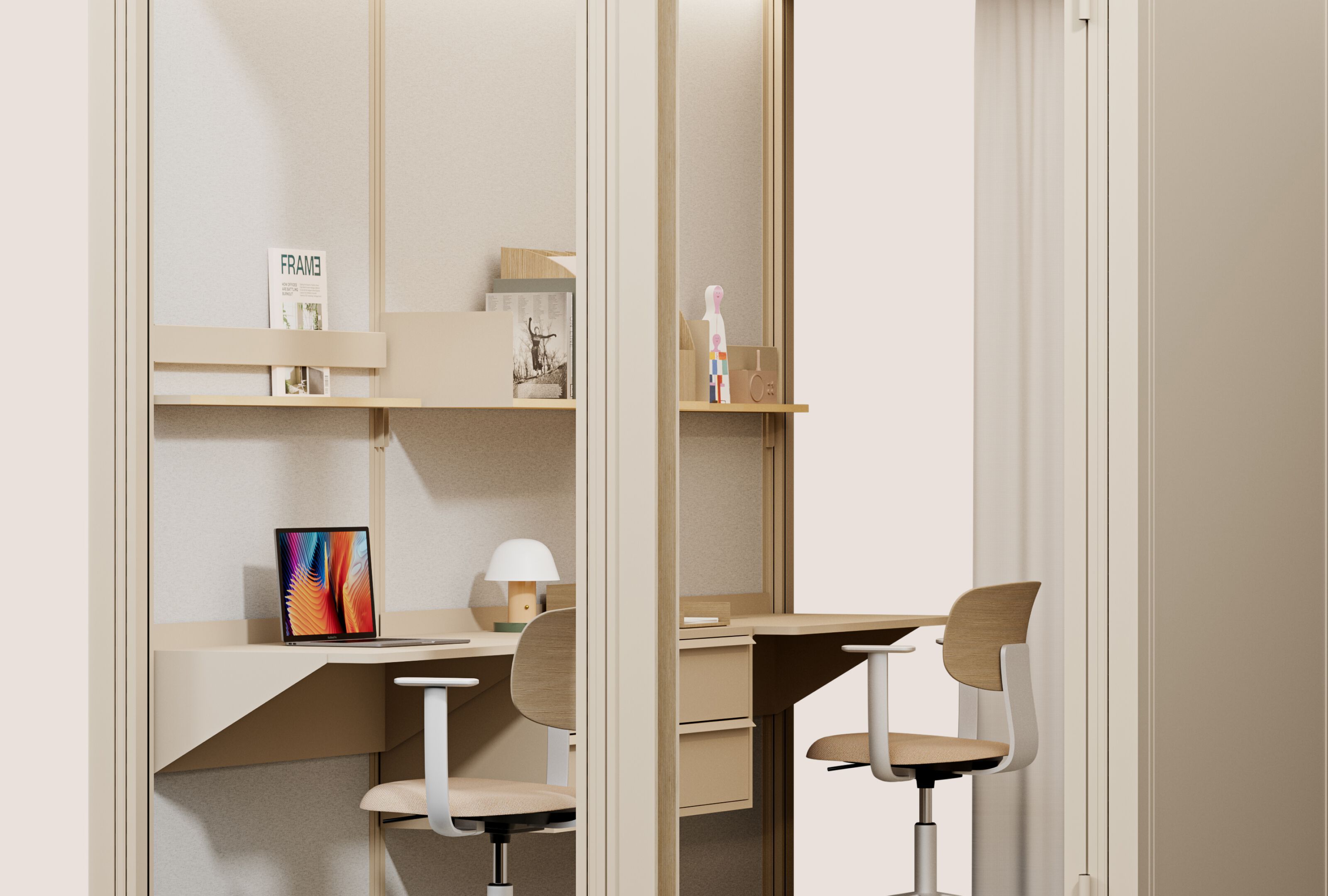 Многосторонняя акустическая офисная кабина со встроенным освещением Mute Modular ARCH-00121722 - Вид №2