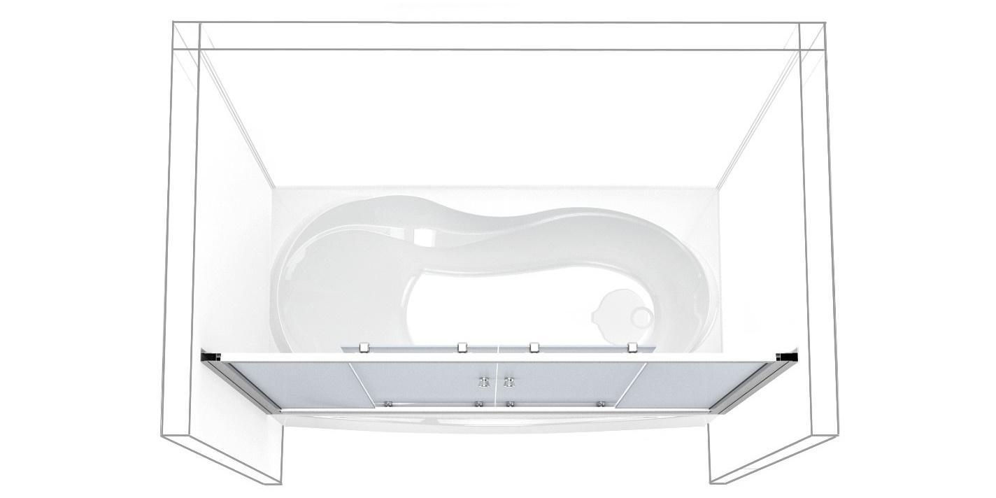 177003 Душевое ограждения на борт вынны Aquanet Россия AQ5 - Вид №4