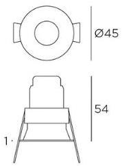 LEDS C4 Регулируемый встраиваемый светодиодный светильник из поликарбоната Play sun-id-1390240 - Вид №3