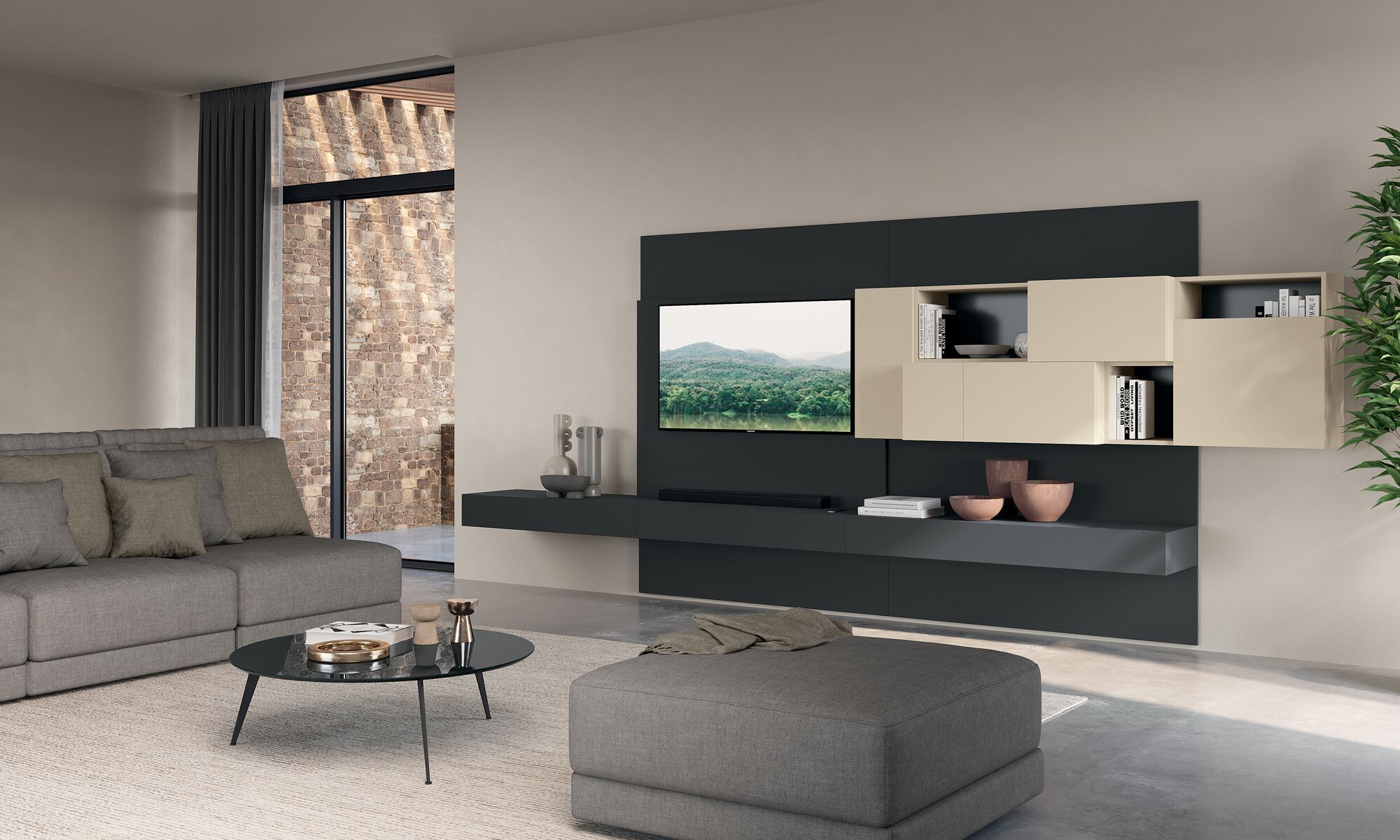 Деревянная секционная оборудованная стена Febal Casa DICIOTTO ARCH-00042839 - Вид №8