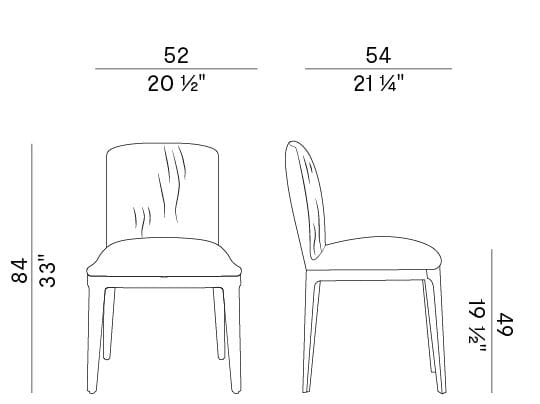 Мягкий стул из ткани Potocco ARCH-00048088 - Вид №3