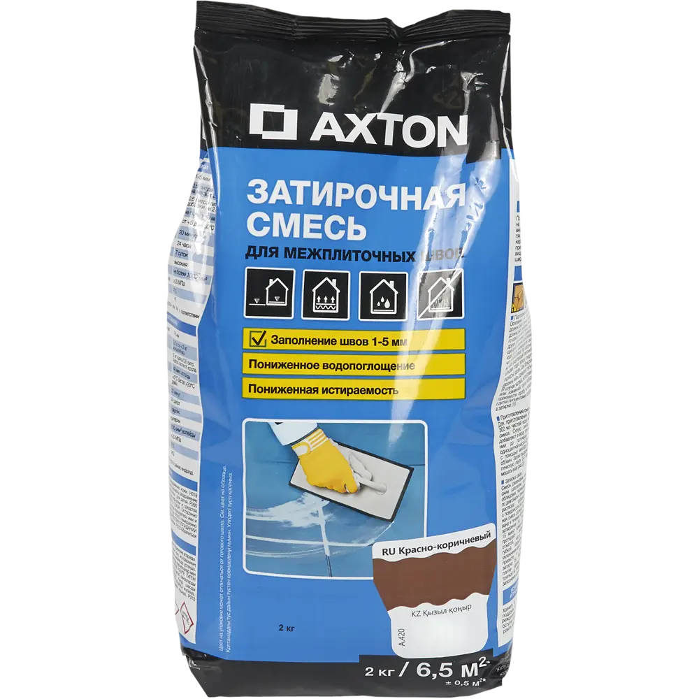 Затирка цементная Axton А420 цвет красно-коричневый 2 кг 82403014 STLM-2148972 Без серии - Вид №1