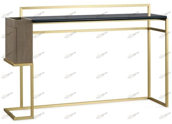 Roche Bobois Лакированная прямоугольная консоль из латуни Paris paname chambre sun-id-1499261