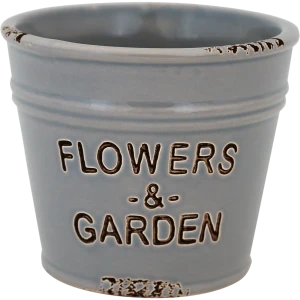 Кашпо-кактусник 8.5x8x10 см v0.4 л керамика серый