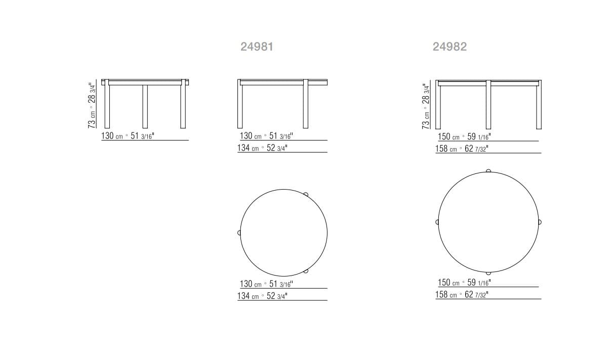 Круглый деревянный стол с мраморной столешницей Flexform Gustav ARCH-00091072 - Вид №4