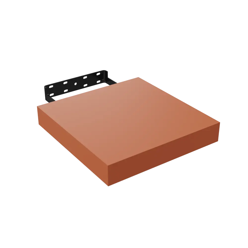 Полка настенная Spaceo Cotta 23x23.5 см МДФ цвет красный STLM-2011524 - Вид №3