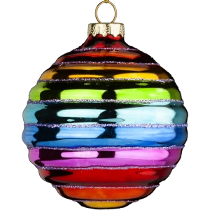 Шар ёлочный ErichKrause Decor «Радужный», 8 см, стекло 82306308 STLM-2202980