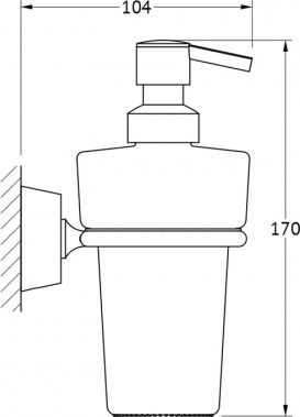 009 Емкость для жидкого мыла (стекло) VIZ FBS Vizovice - Вид №1